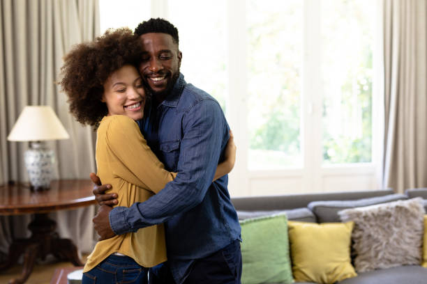 istock Mixed race couple enjoying their time at home 1223191451