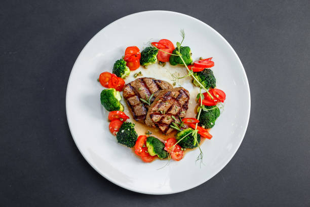 istock grilled meat with tomatoes and broccoli 1223192191