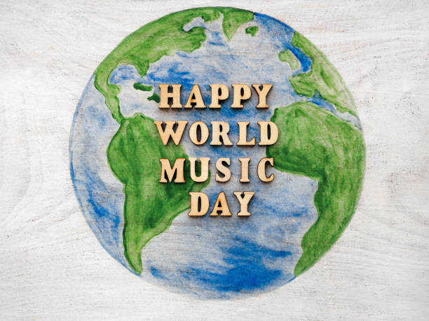 istock World Music Day. Greeting card. Close up 1223193846