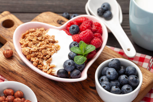 istock Healthy breakfast with granola, yogurt and berries 1223195515