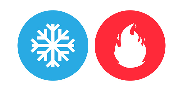 Isolated vector illustration. Hot and cold set icon. Eps10.