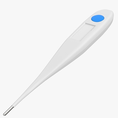 3d rendering illustration of a digital thermometer