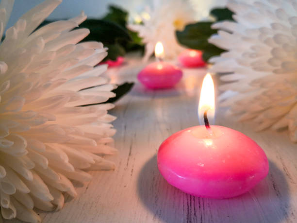 istock Flowers and candles 1223205288