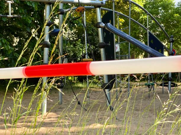 istock Barrier warning tape in front of closed playground during coronavirus lockdown in Germany 1223207219