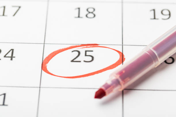istock 2020 calendar page with pen. important date marked 1223210783