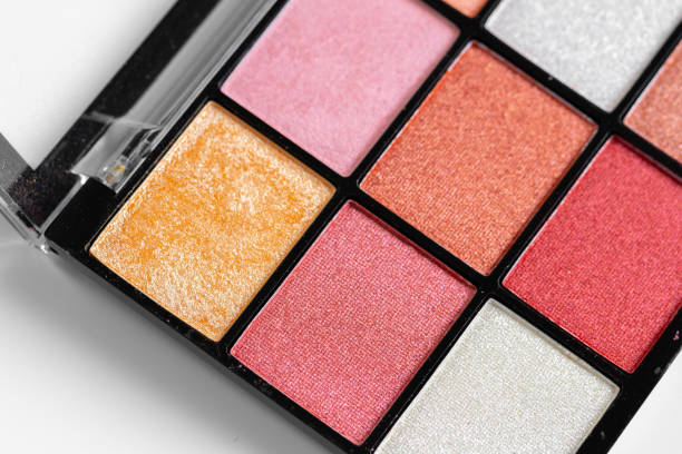istock Make up colorful eyeshadow palettes on white 1223213569