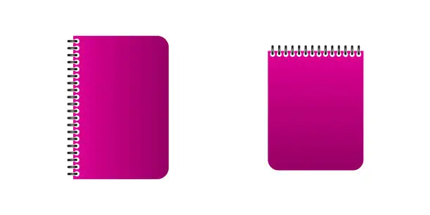 Vector illustration of Spiral notebook icon. Office product. Vektor illustration.