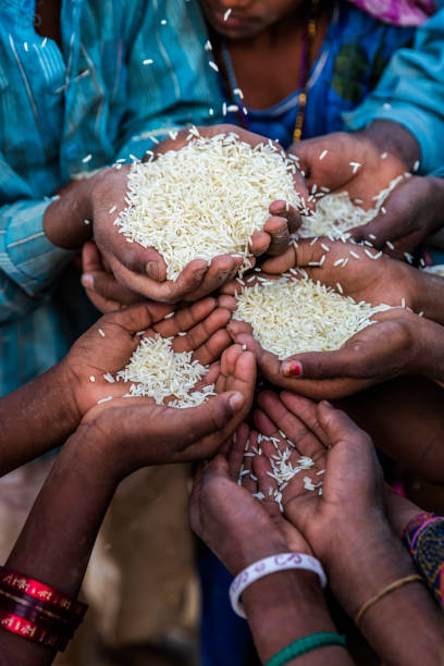 istock Hunger in Africa - hands asking for food 1223213945