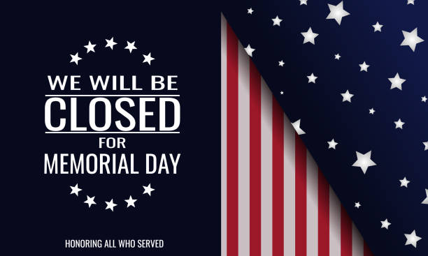 illustrations, cliparts, dessins animés et icônes de fermeture du memorial day - closed