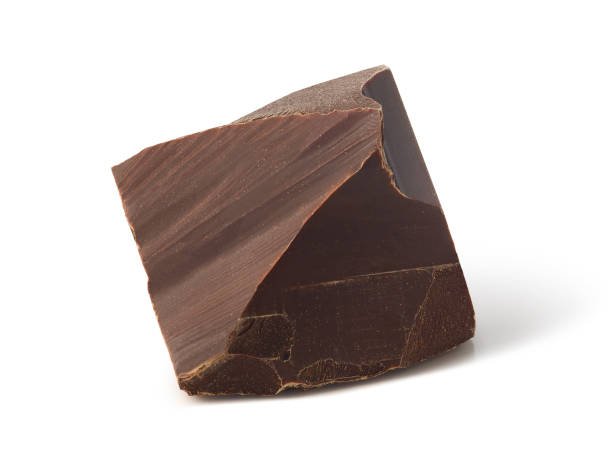 istock One piece of broken dark chocolate 1223217203