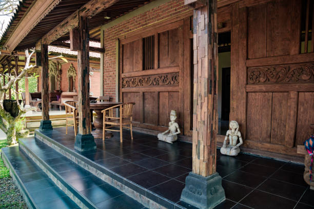 istock Balinese traditional house with terrace and compound. 1223217424