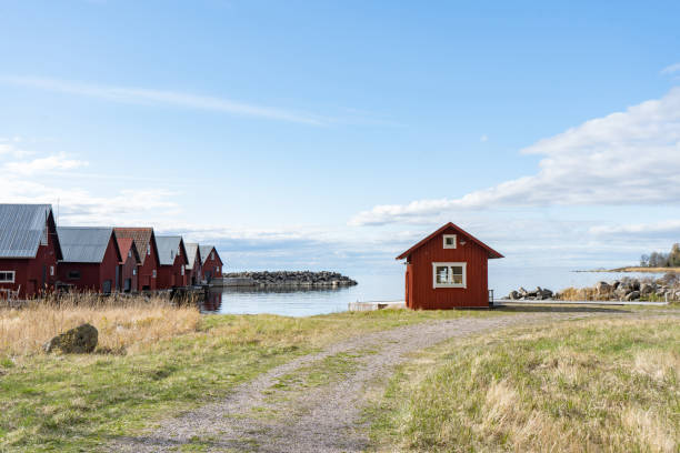 istock A village on the Baltic coast. Scandinavian landscape. 1223218434