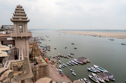 View over Ganges river in Varanasi
