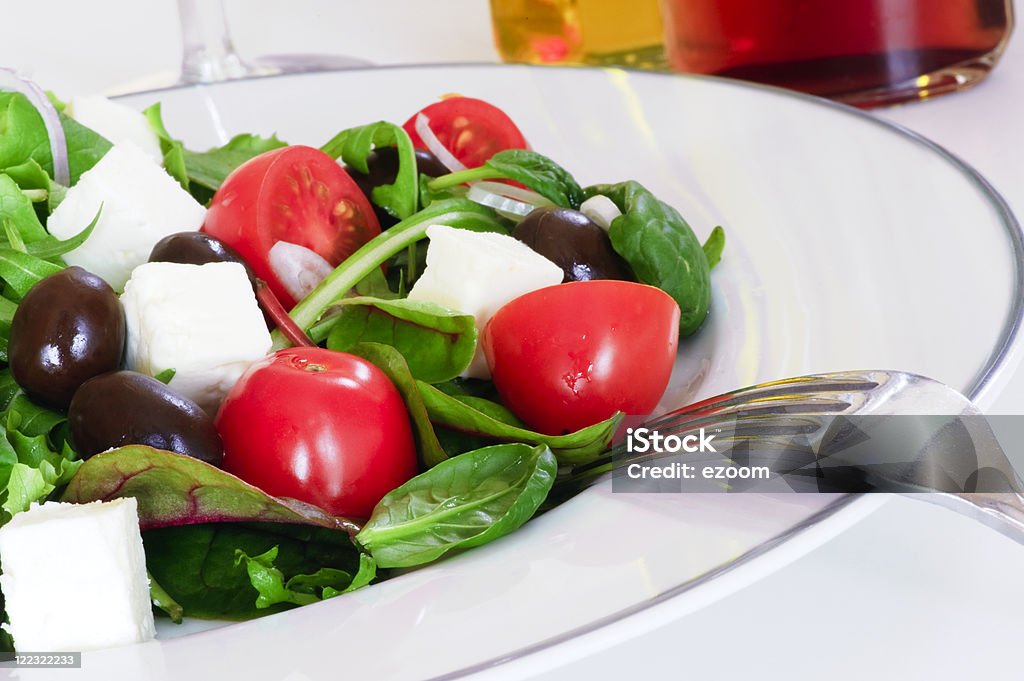 Insalata greca - Foto stock royalty-free di Aceto