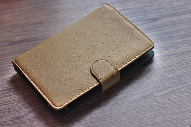 istock tablet in a beige faux leather case 1223224114