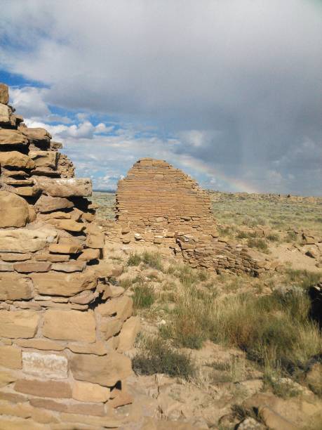istock Rainbow over Pueblo Alto in Chaco Canyon 1223224893