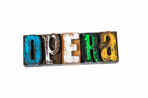 istock OPERA. Colored wooden letters on a white 1223226593