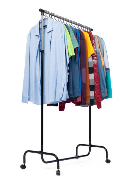 istock Mobile rack with casual clothes isolated on white background. File contains a path to isolation 1223226708