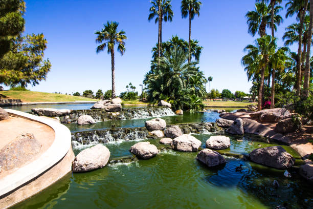 istock Series Of Ponds With Multiple Waterfalls 1223227578