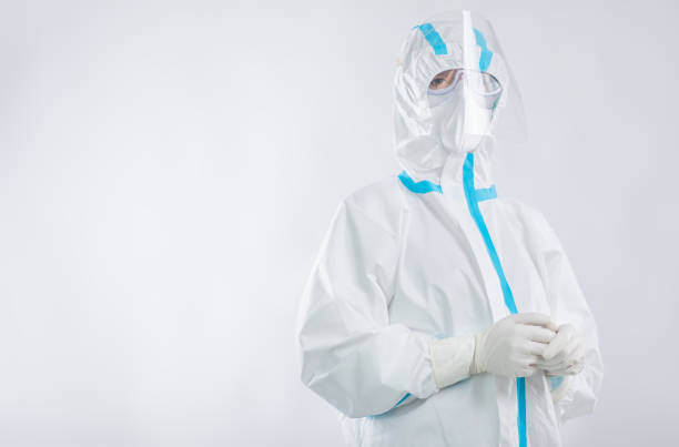 istock Female doctor in protective coronavirus suit 1223230125