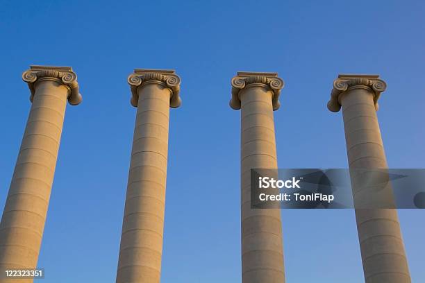 Four Classical Columns Stock Photo - Download Image Now - Architectural Column, Number 4, Art