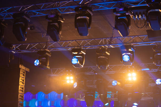 istock lights spotlights and smoke over the stage 1223235320
