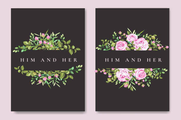 istock elegant wedding invitation design with floral and leaves 1223237076