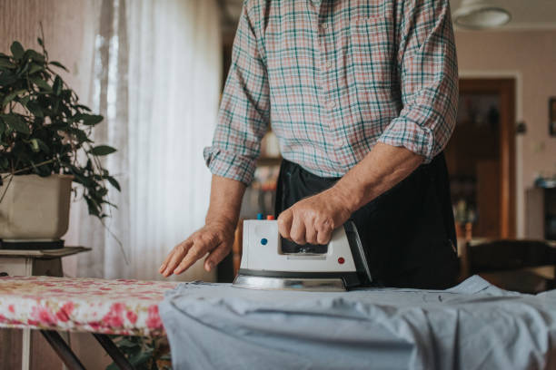istock Regular day of an old single man 1223237421