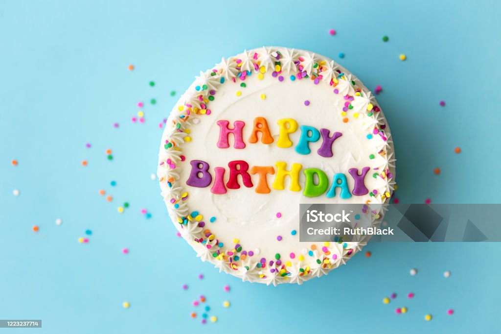 Alles Gute zum Geburtstag Kuchen - Lizenzfrei Geburtstagstorte Stock-Foto