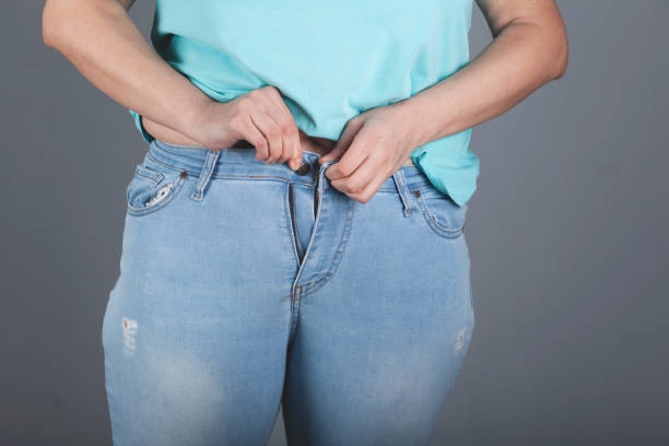 istock The woman is wearing small pants 1223243741