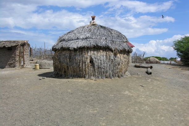 istock Thatch hut in Turkana village, Kenya. 1223245258