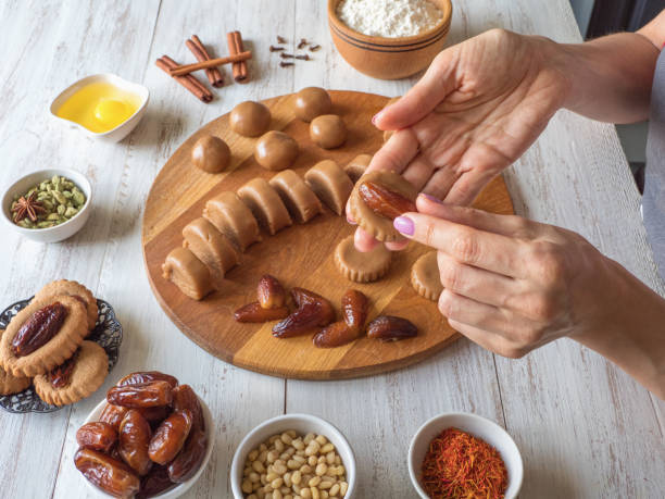 istock Cooking homemade Eid Dates sweets. Arabic Ramadan sweets 1223253627