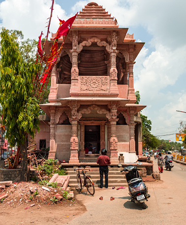 Katihar/Bihar/India-05/06/2020; It the temple of lord Sri Hanuman Mandir Situated in Mirchaibari Chowk, katihar, Bihar - 854105