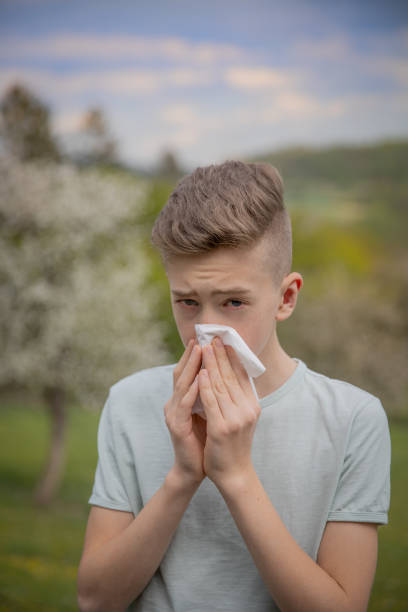istock Hay fever attack in nature 1223254863