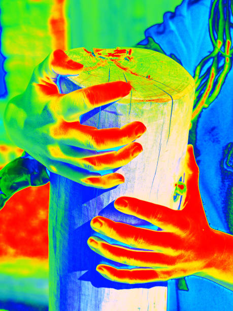 istock Ultraviolet radiation scan of hand hold trunk 1223256174