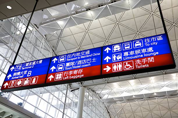 istock Airport Sign for transportation and arrival hall 122325682