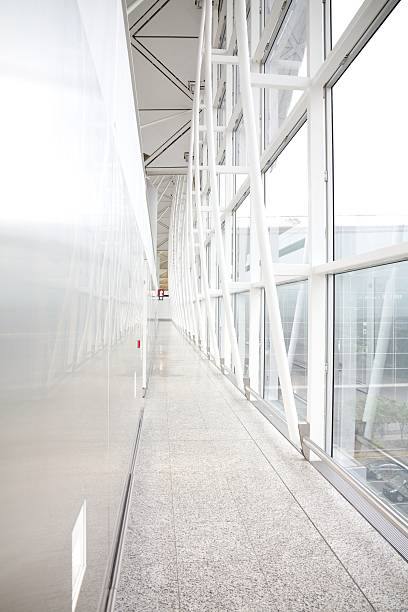 istock Corridor at an Office Building with Glass Wall 122325791