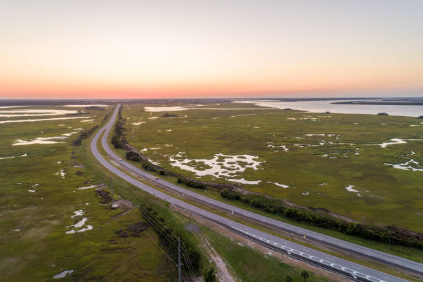 istock Coastal Georgia Highway at Sunset 1223260444