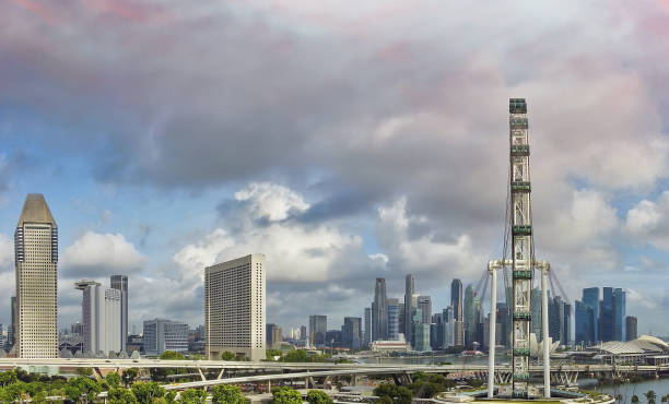 istock Singapore aerial view from the ferry wheel 1223261497