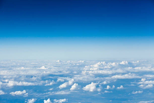 istock Clouds top view of the airplane. Heavenly landscape 1223265083