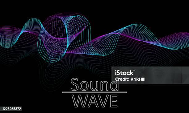 Shape Design Sound Sound Wave Abstract 3d Shape Flow Design Vector Stock Illustration ...