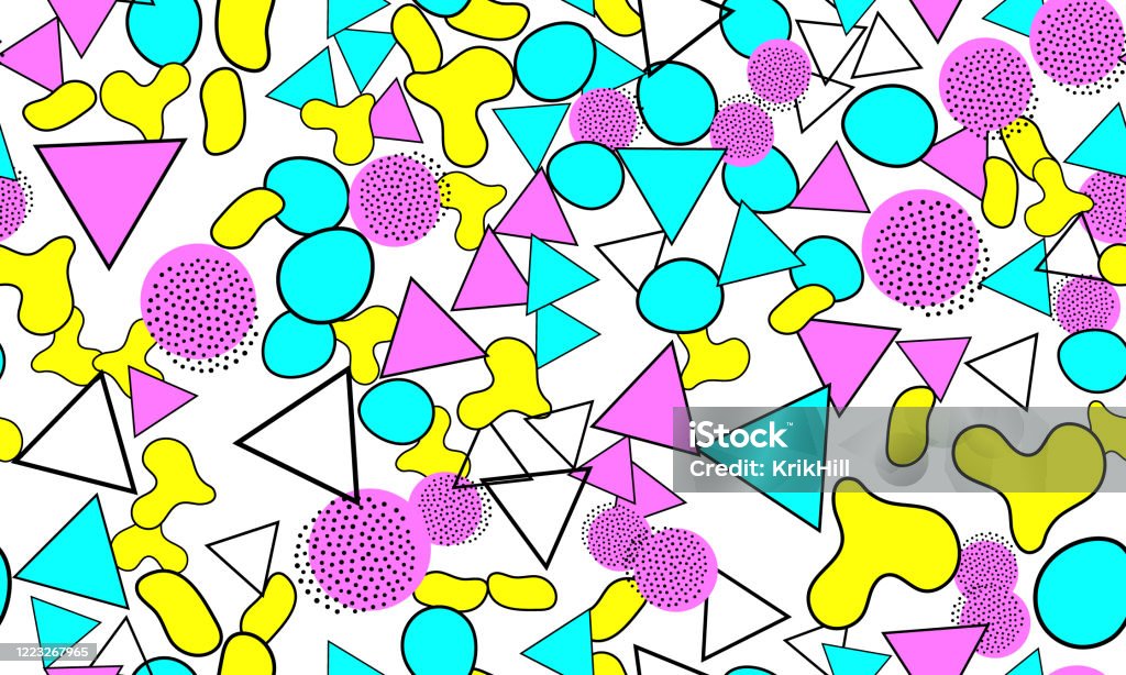 Funn Patterns Seamless Pattern Fun Background Vector Stock Illustration - Download ...