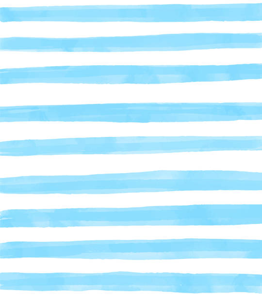 голубая акварель полосы шаблон фона. прибрежная летняя концепция. элемент дизайна для поздравительных открыток и этикеток, маркетинга, биз - single line in a row blue water stock illustrations