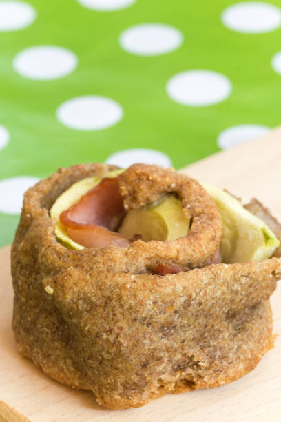 istock Homemade pastry on the green tablecloth 1223276460