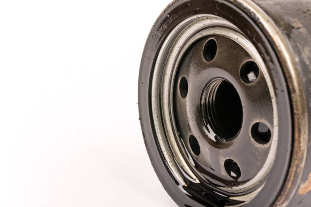istock Close up macro used car oil filter 1223276580
