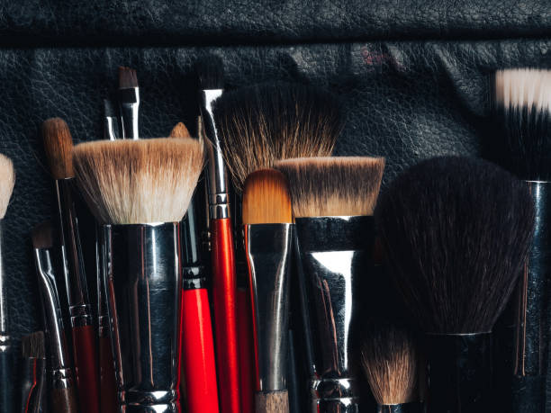 istock makeup brushes in professional leather case closeup 1223277835