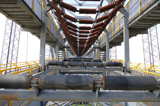 istock Steel giant machines used in brown coal opencast mining 1223277851