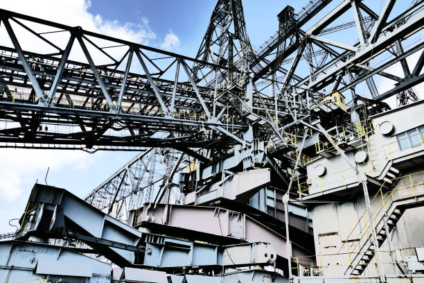 istock Steel giant machines used in brown coal opencast mining 1223278788