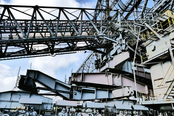 istock Steel giant machines used in brown coal opencast mining 1223278835
