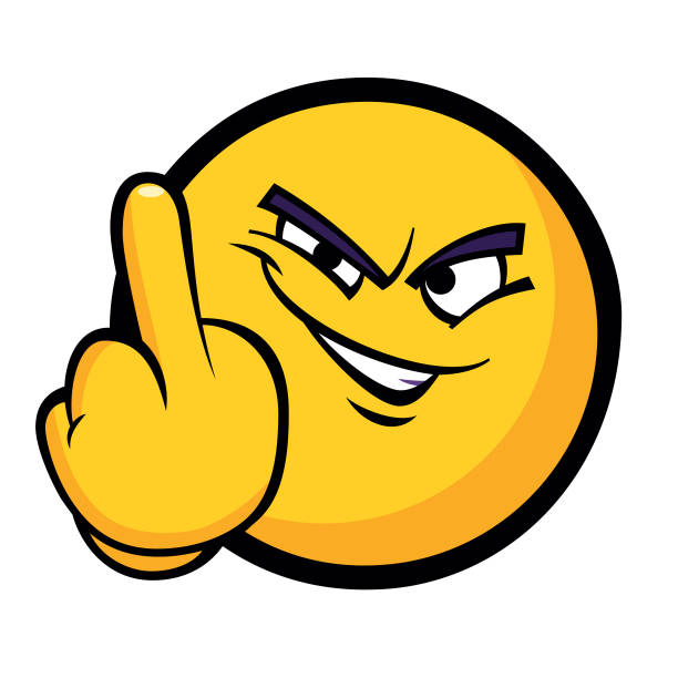 ein fick sie emoticon - fuck you stock-grafiken, -clipart, -cartoons und -symbole